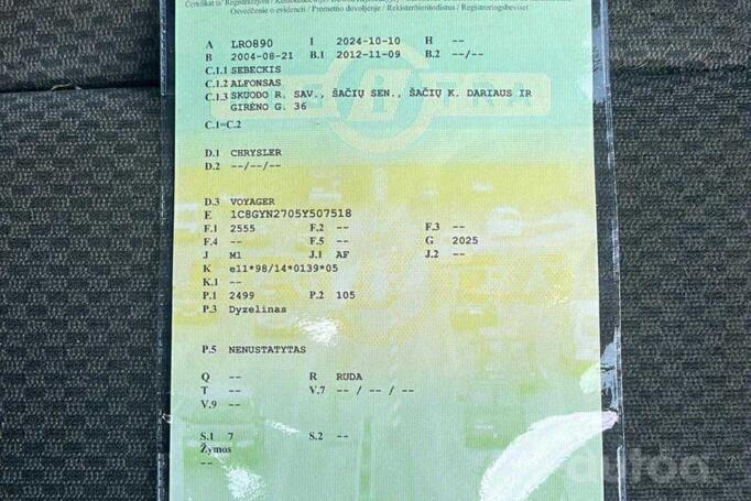 Chrysler Voyager 4 generation Minivan